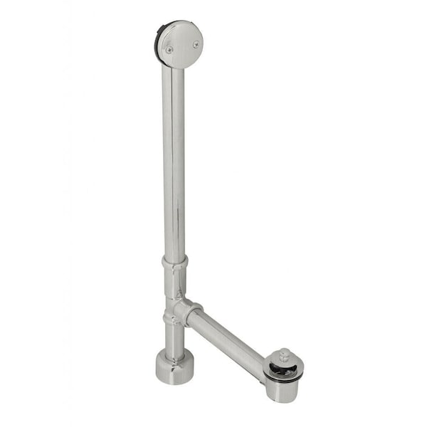 Westbrass Twist & Close Bath Waste, 22" Make-Up, 17 Ga. Tubing in Satin Nickel D3221K-07 - main
